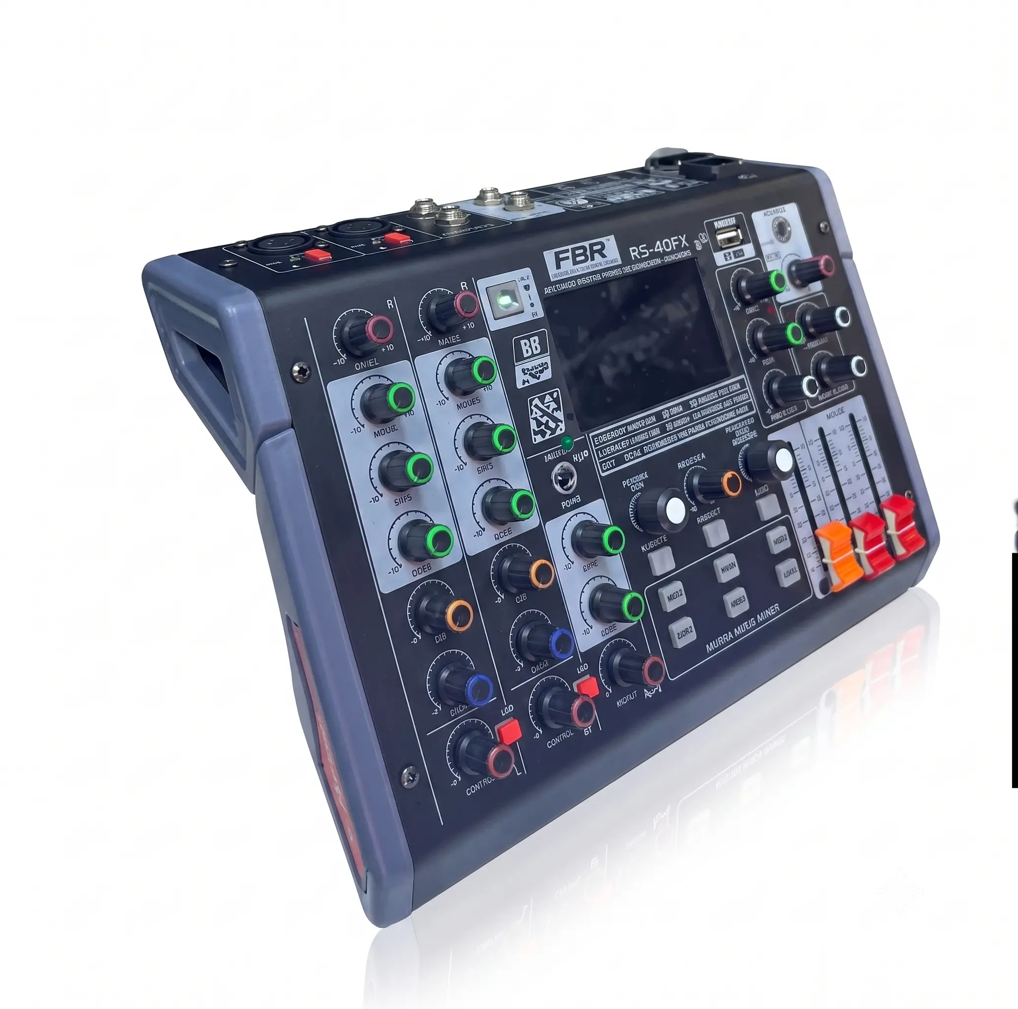 Mezcladora de Audio de 2 Canales FBR KG-402FX Bluetooth Interfaz USB PC