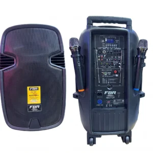 Parlante Portátil a Batería 15" FBR 15BT Con 2 Micrófonos Inalámbricos y Parante
