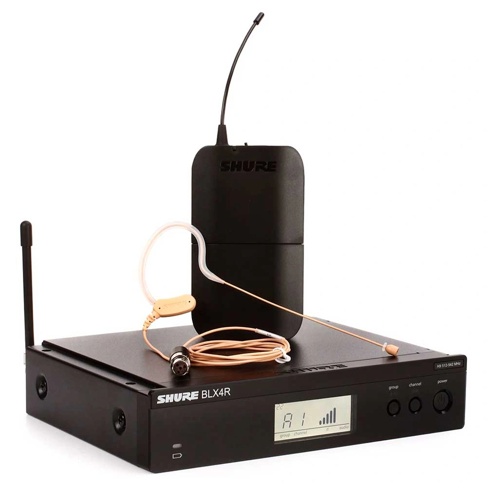 Shure BLX14R/MX53 sistema inalámbrico profesional con receptor BLX4R y micrófono headset MX153