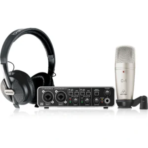 Behringer U-PHORIA STUDIO | Kit Completo de Grabación Profesional con Interfaz USB, Micrófono C-1 y Audífonos HPS5000