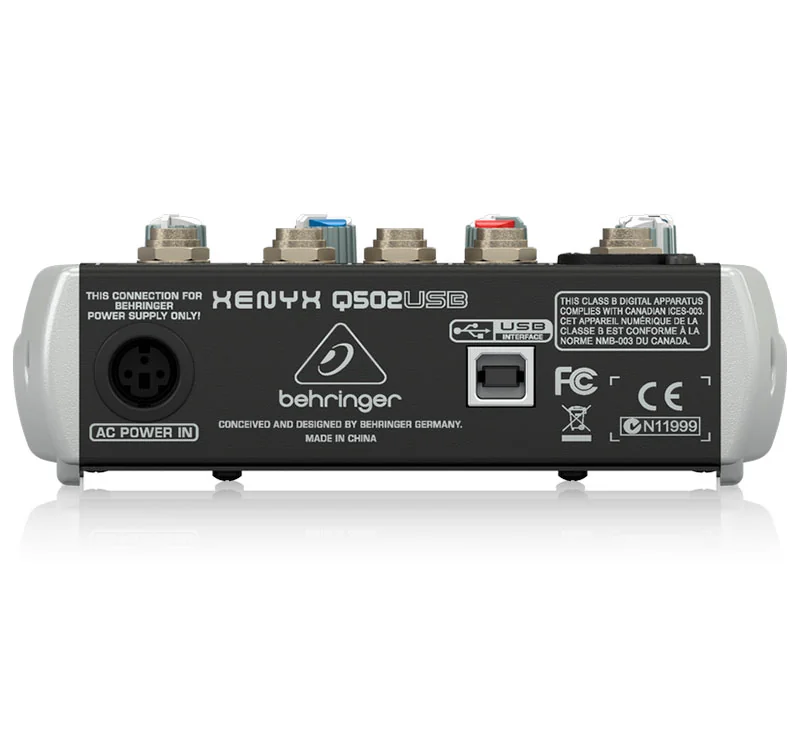 Behringer XENYX Q502USB – Mezcladora Analógica de 5 Entradas con USB e Interfaz de Audio - Imagen 2