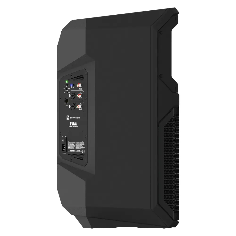 Electro-Voice EVIVA 15P, parlante activo profesional de 15 pulgadas con amplificador Clase D, DSP integrado, conectividad Bluetooth y sonido de alta potencia para DJs, iglesias, eventos y música en vivo.