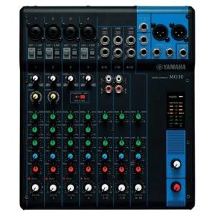Yamaha MG10 consola mezcladora analógica profesional de 10 canales con preamplificadores D-PRE, compresores y Phantom Power +48V.