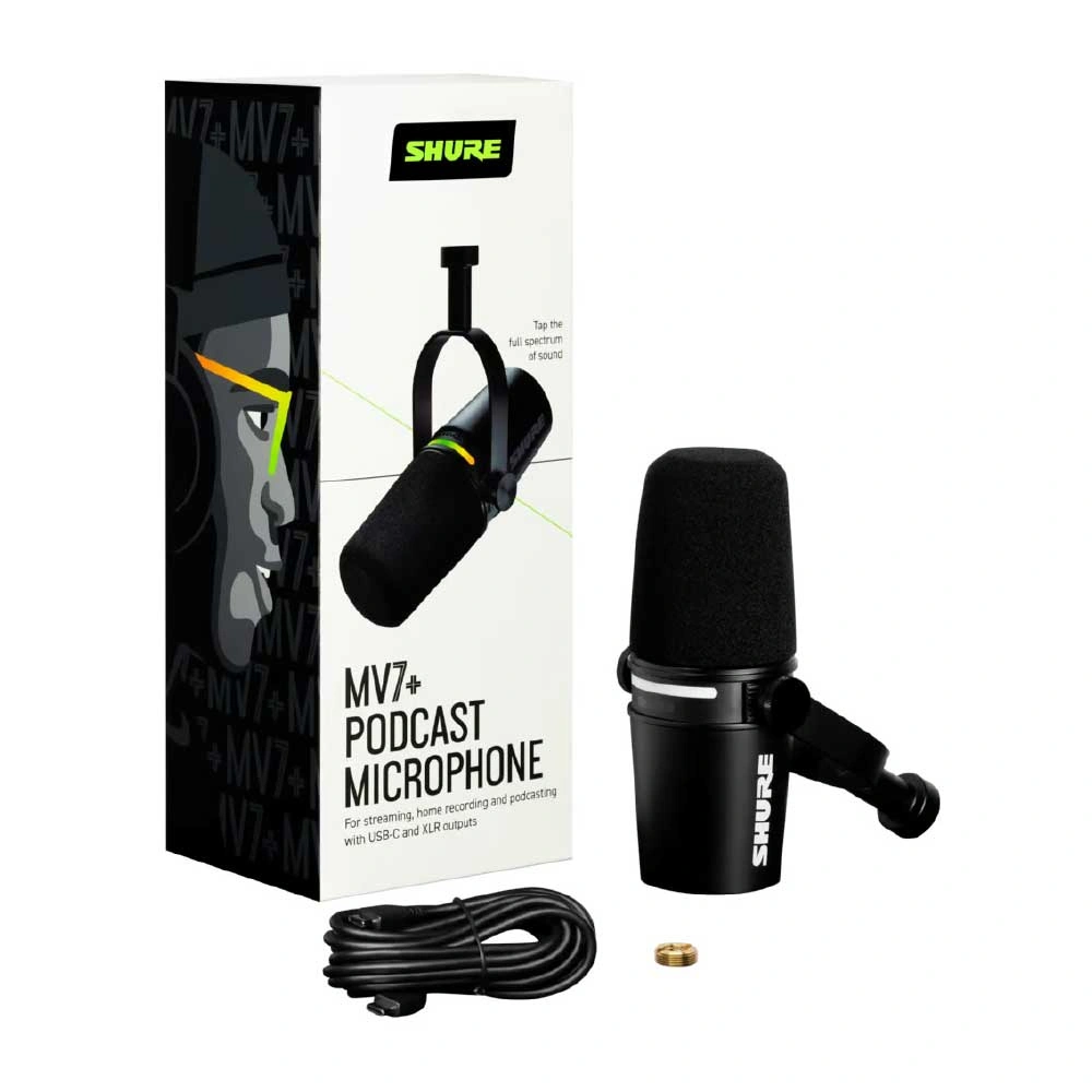 Shure MV7+-K Micrófono Dinámico USB-C/XLR para Podcast, Streaming y Grabación Profesional - Imagen 3