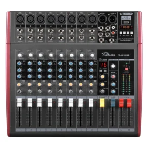 Pottenza PZ-K812USB – Mezcladora Analógica de 8 Canales con USB, Bluetooth y Efectos DSP
