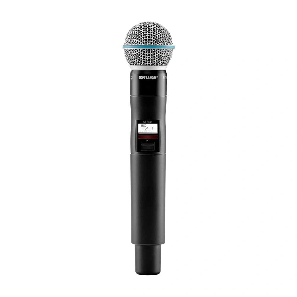 Shure QLXD2/B58 - Transmisor de Mano Inalámbrico con Cápsula Beta 58A Banda L50