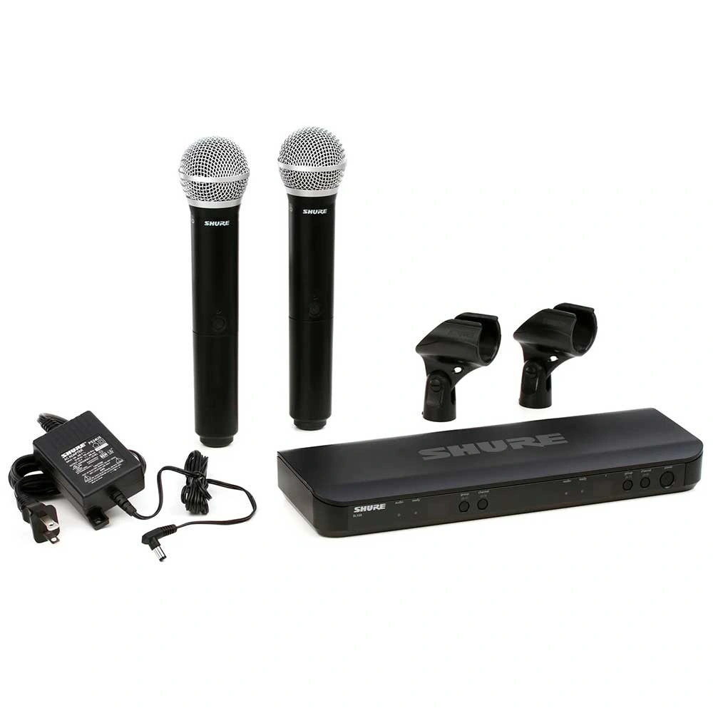 Shure BLX288/PG58 Profesional | Sistema Inalámbrico Doble con Dos Micrófonos PG58 Originales - Imagen 2