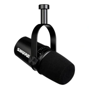 Shure MV7X micrófono dinámico profesional con conexión XLR y tecnología Voice Isolation, ideal para podcast, streaming, locución, radio y grabación de voz en estudio.
