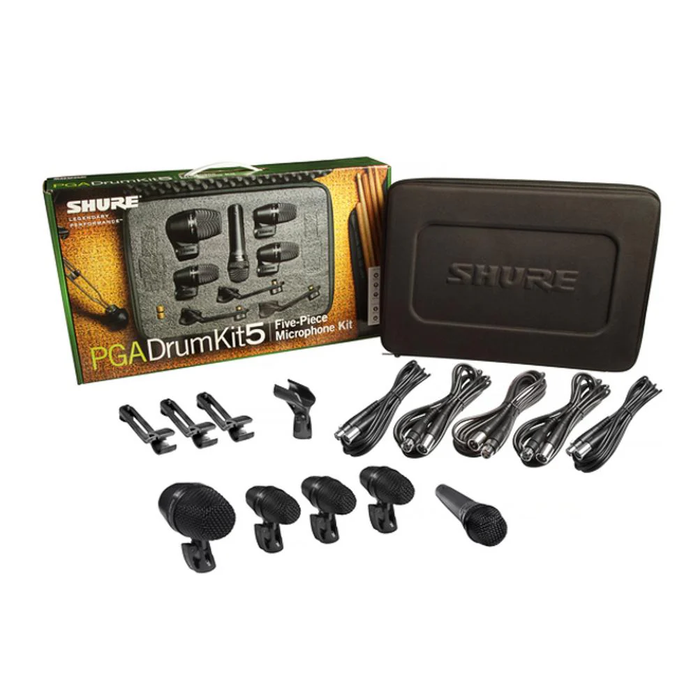 Shure PGADRUMKIT5 Kit de Micrófonos para Batería Profesional