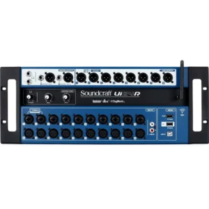 Mezcladora digital Soundcraft Ui24R de 24 canales con control inalámbrico, grabación multipista USB y formato rack de 4U.