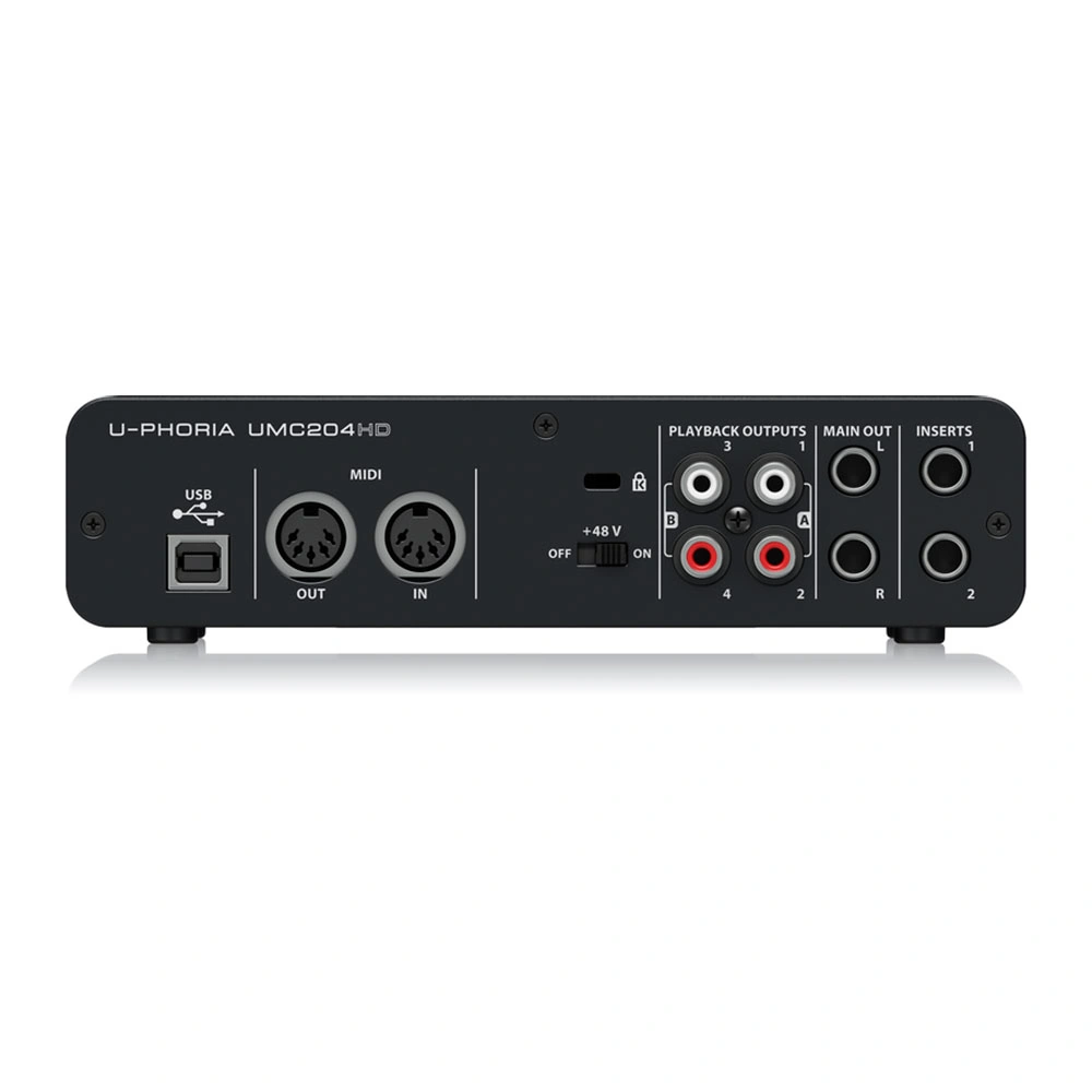 Behringer UMC204HD | Interfaz de Audio USB 24-bit/192 kHz con MIDI - Imagen 2