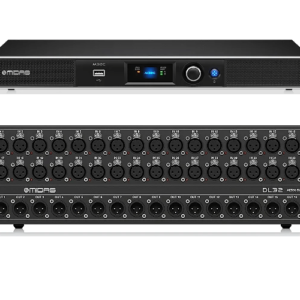 MIDAS Combo M32C y DL32 con mezcladora digital de 40 canales, stage box de 32 entradas y 16 salidas para sonido profesional.