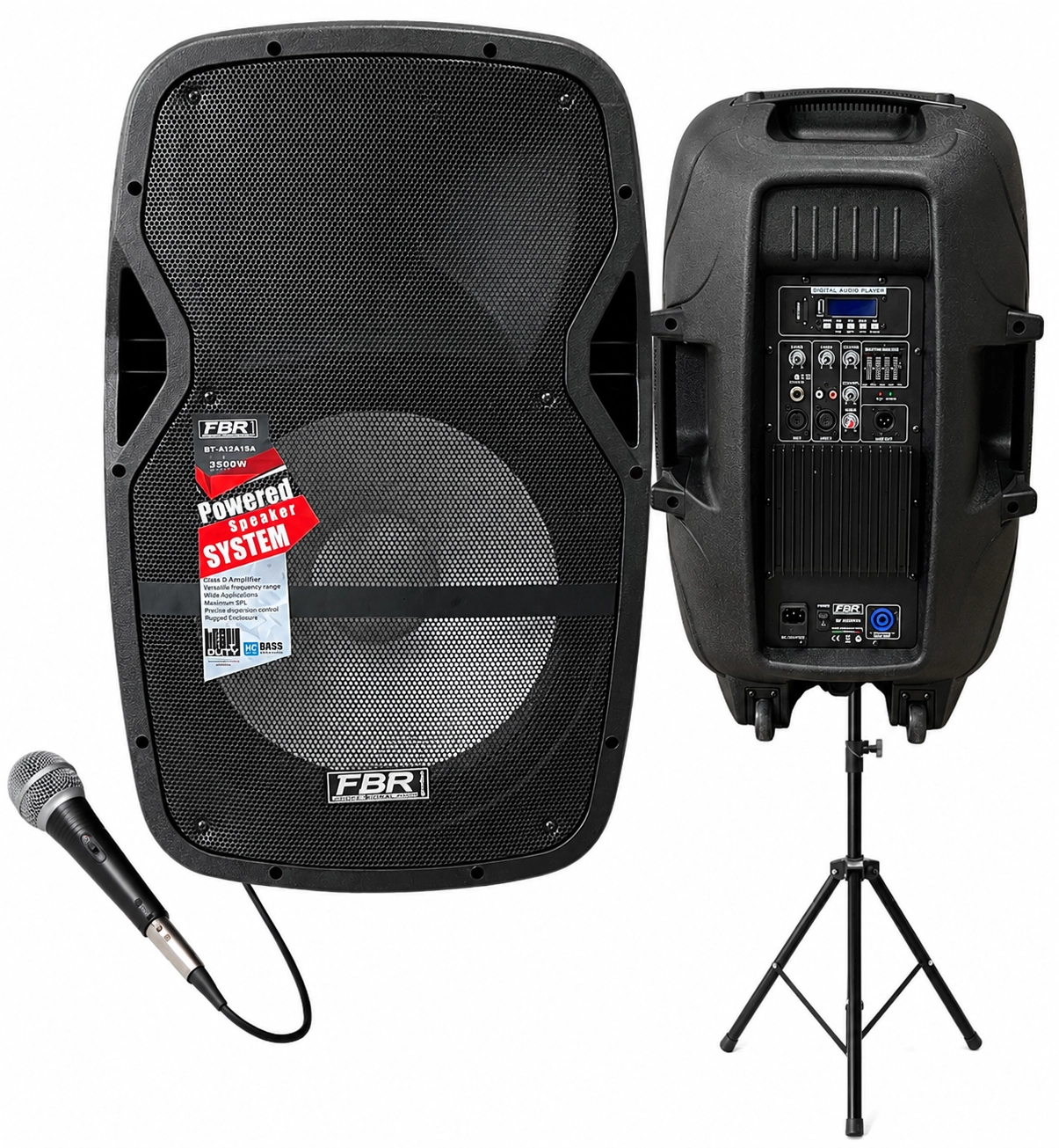 FBR AZAR-15A parlante activo de 15 pulgadas 3500W con Bluetooth y micrófono